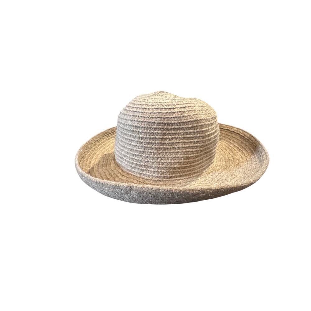 Kelley & Lang Women's Straw Hat Beige Wide Brim Summer Sun Hat